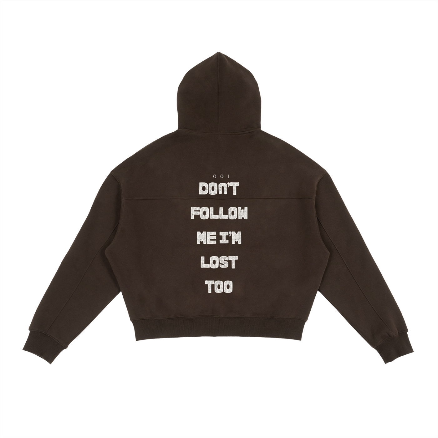 KASHIMBO 001 Fleece Zip-Up Boxy "RAW" Hoodie