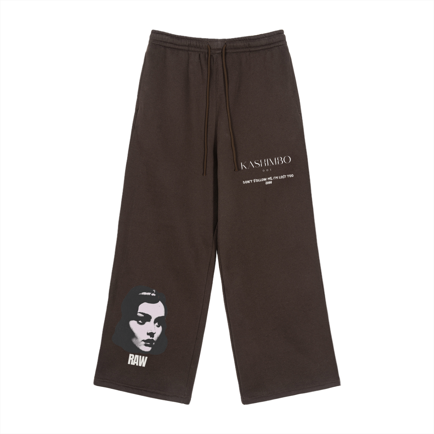 KASHIMBO 001 Straight-Leg 'RAW' Graphic Sweatpants