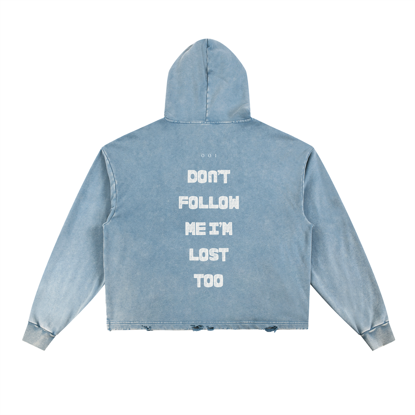 KASHIMBO Vintage Washed Frayed-Hem Hoodie