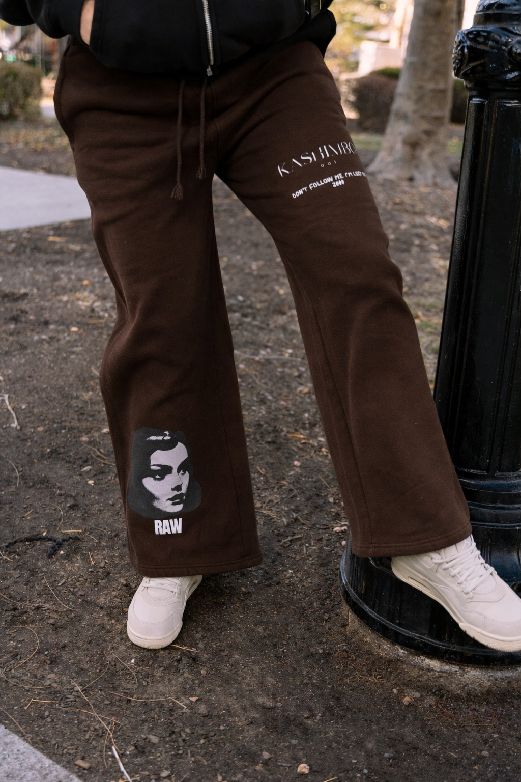 KASHIMBO 001 Straight-Leg 'RAW' Graphic Sweatpants