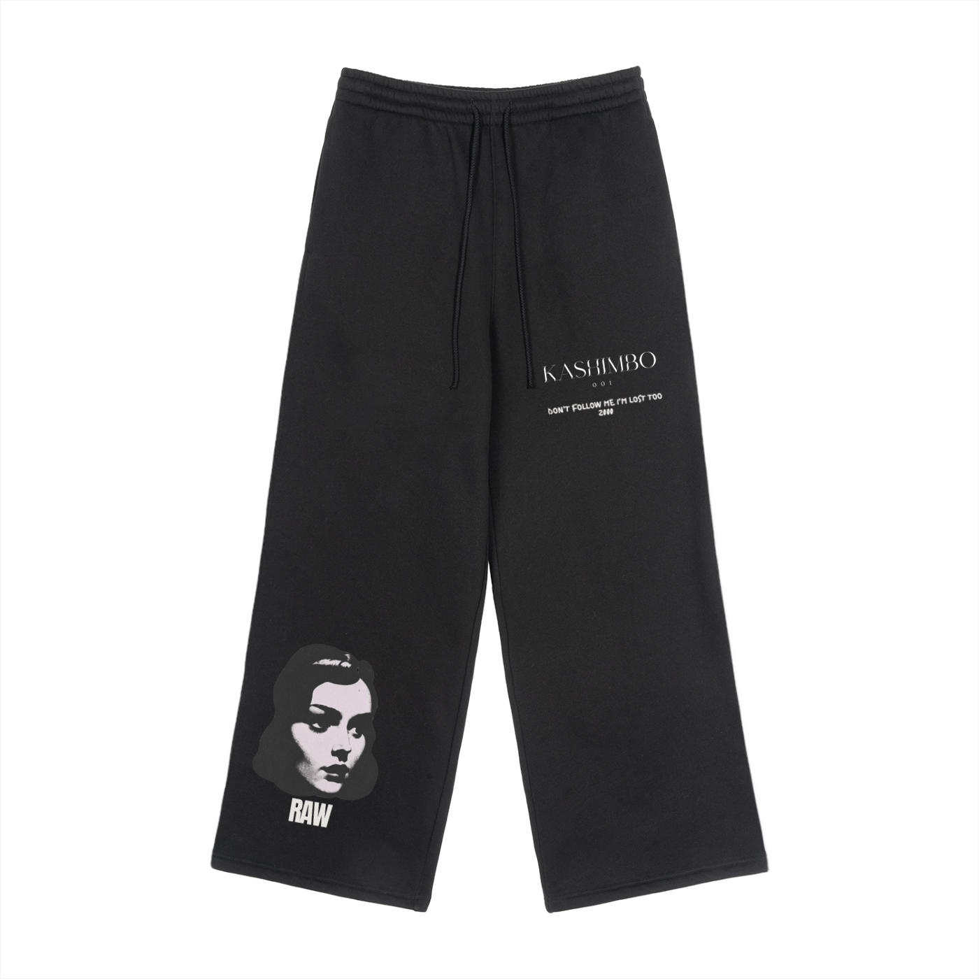 KASHIMBO 001 Straight-Leg 'RAW' Graphic Sweatpants